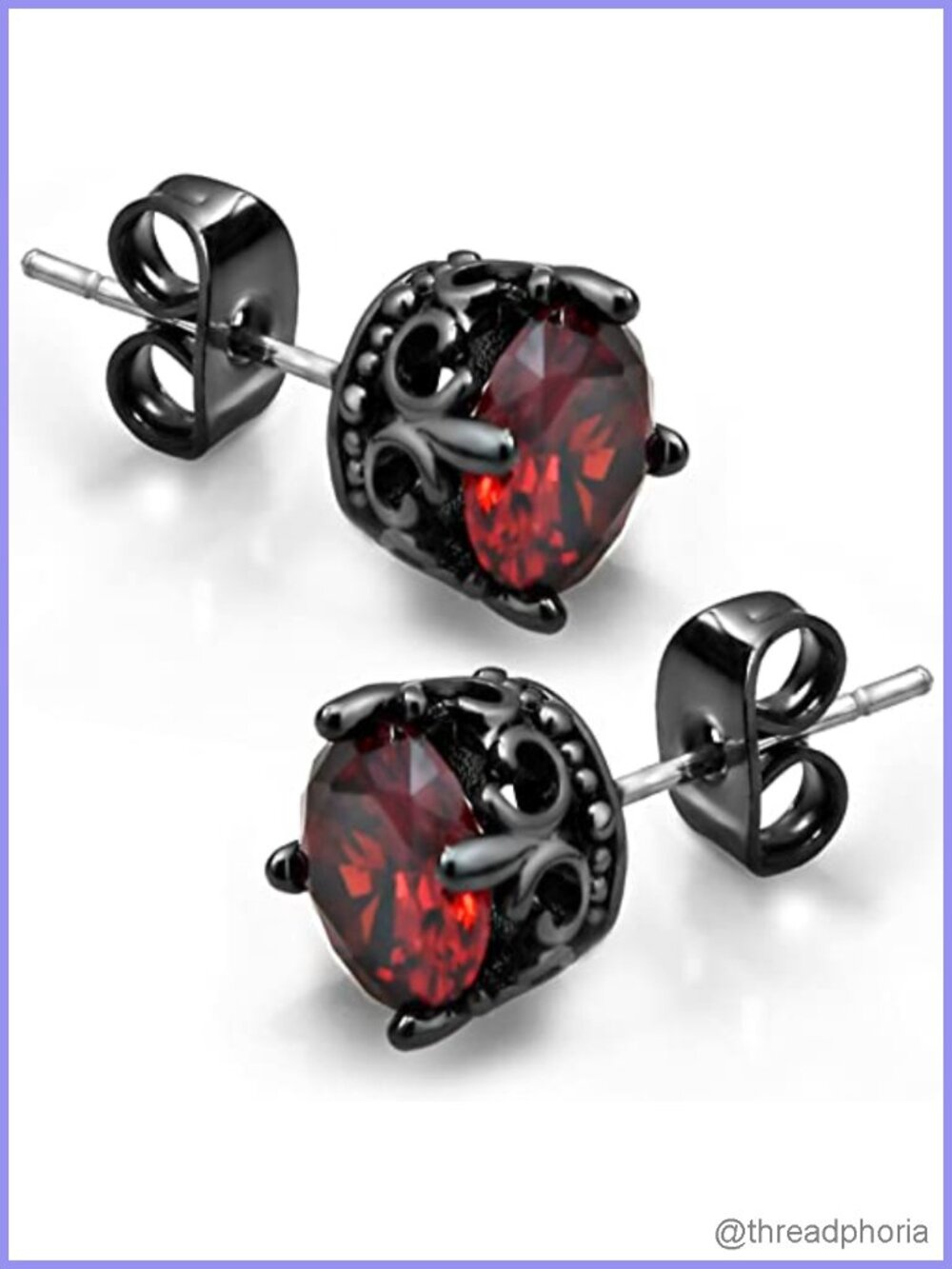 Hypoallergenic Stainless Steel Cubic Zirconia Stud Earrings 7mm Vintage